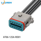 AT04-12PA-PM02 Automotive Plug - 12-Port Wiring Harness Connector for Engineering Use with Waterproof Connector AT06-12SA