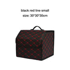 Car Trunk Organizer Box Large Capacity Auto Multiuse Storage Bag Stowing Tidying Leather Folding For Emergency Storage Box Amagi