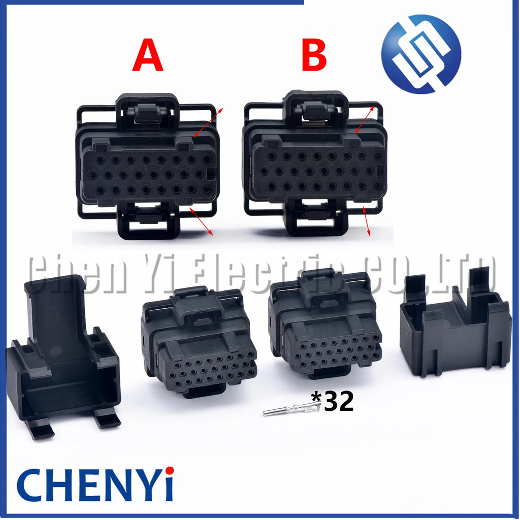 16 Pin Automotive waterproof connector Urea pump Computer board plug With  pins and back cover 4-1437287-5 4-1437287-6