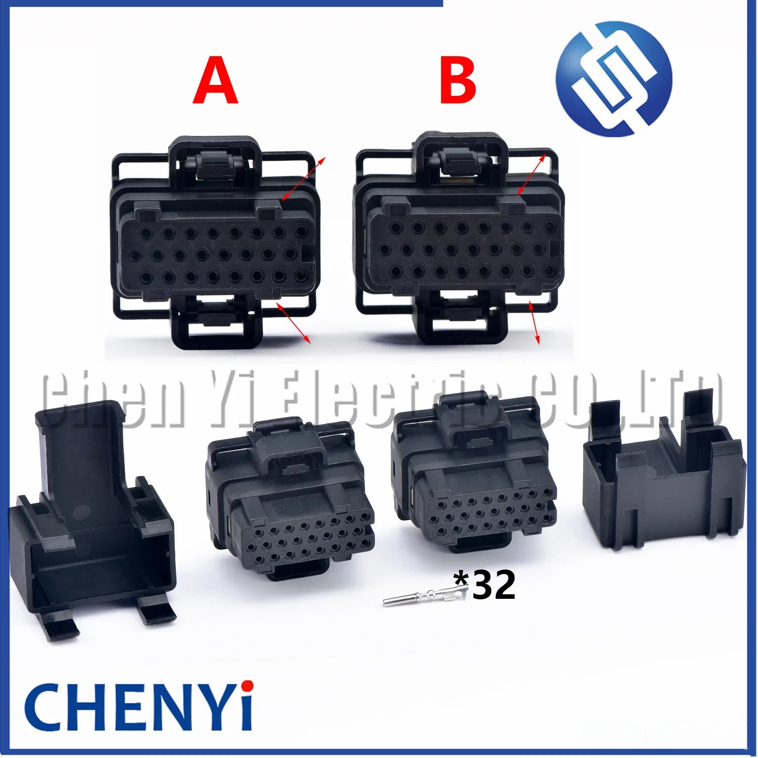 16 Pin Automotive waterproof connector Urea pump Computer board plug With  pins and back cover 4-1437287-5 4-1437287-6