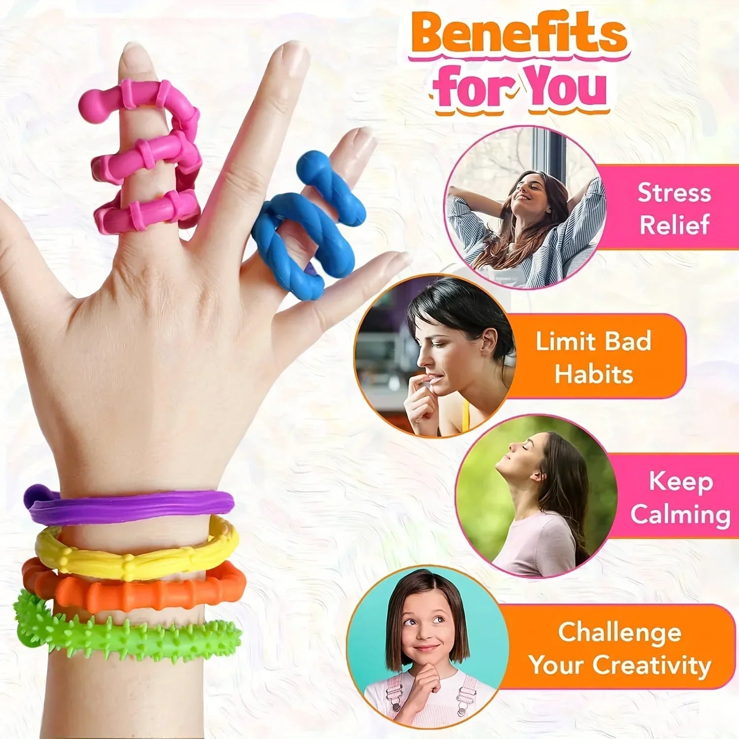 Sensory Sticks Toys, Anti Stress Relief Anxiety Silicone Textured Calming Sensory Toy For Autism ADHD Kids Antistress Amagi