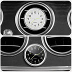 Luminous Quartz Analog Car Dashboard Clock - Stick-On, Decorative, Time-Telling, Easy-to-Read, Night-Vision Compact Amagi
