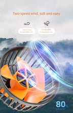 Adjustable 1/3 Head Air Fan for Car 2 Speeds 360 Degree Rotation Silent Ventilador Portátil for Home, Office Ventilador Amagi