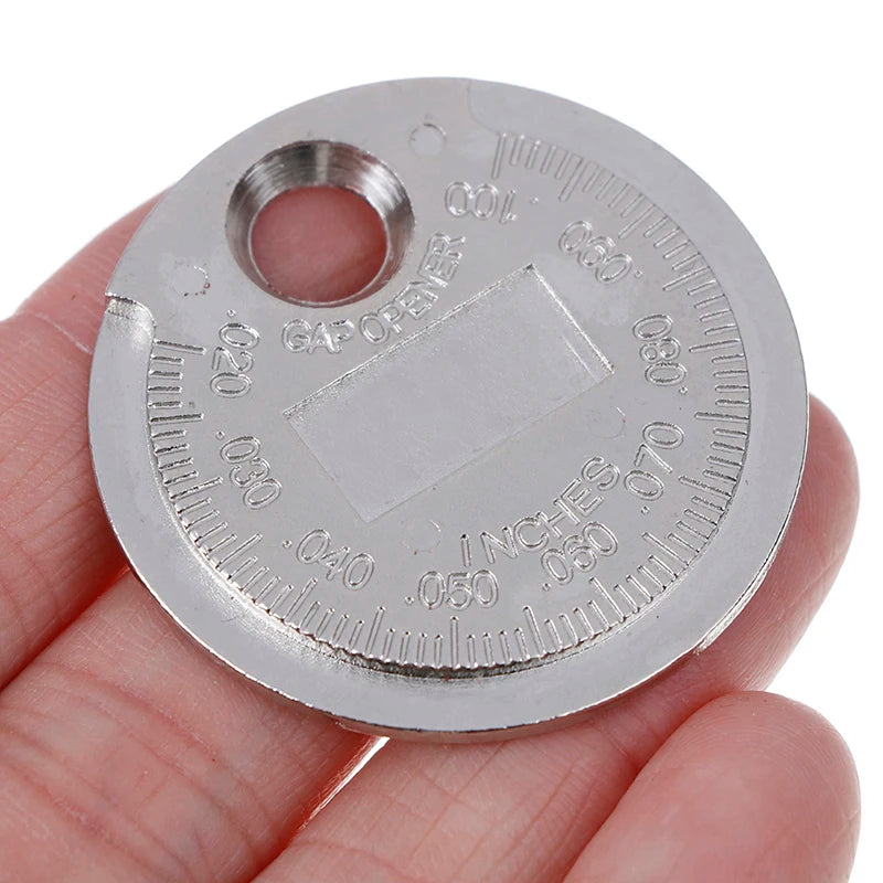 1pc Spark Plug Gap Gauge Tool Measurement Coin-Type 0.6-2.4mm Range Spark Plug Gage Gap Tool Feeler