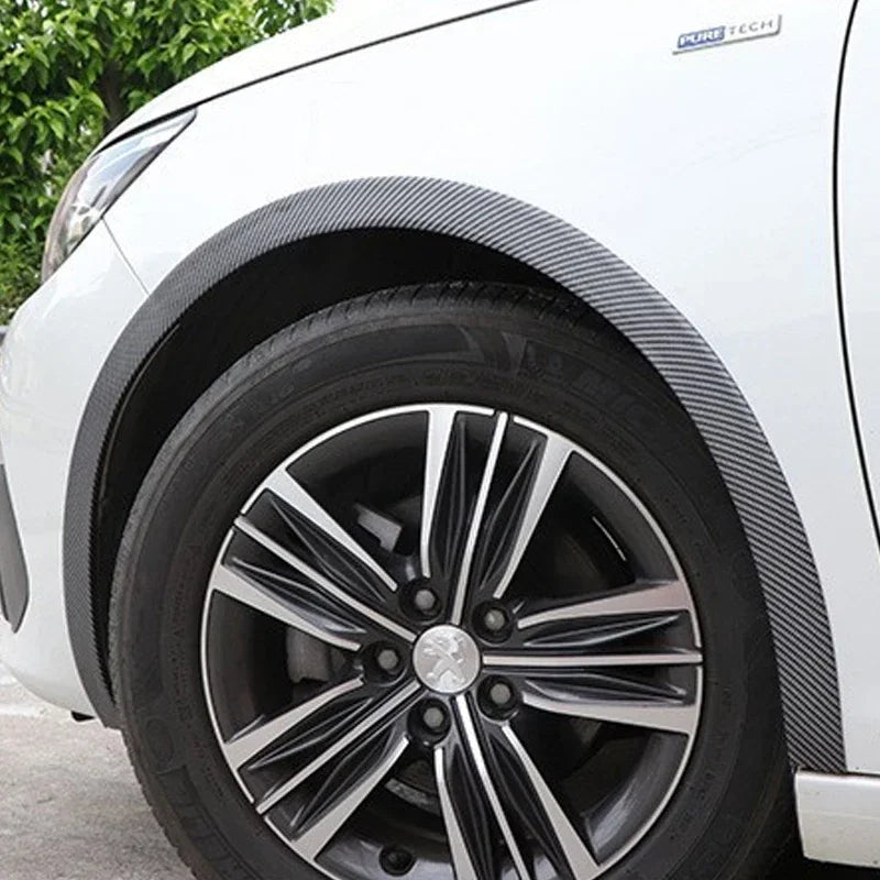 Car Wheel Eyebrow Anti-collision Strip Self-adhesive Carbon Fiber Pattern Full Back Glue Universal Wheel Eyebrow Rubber amabilis