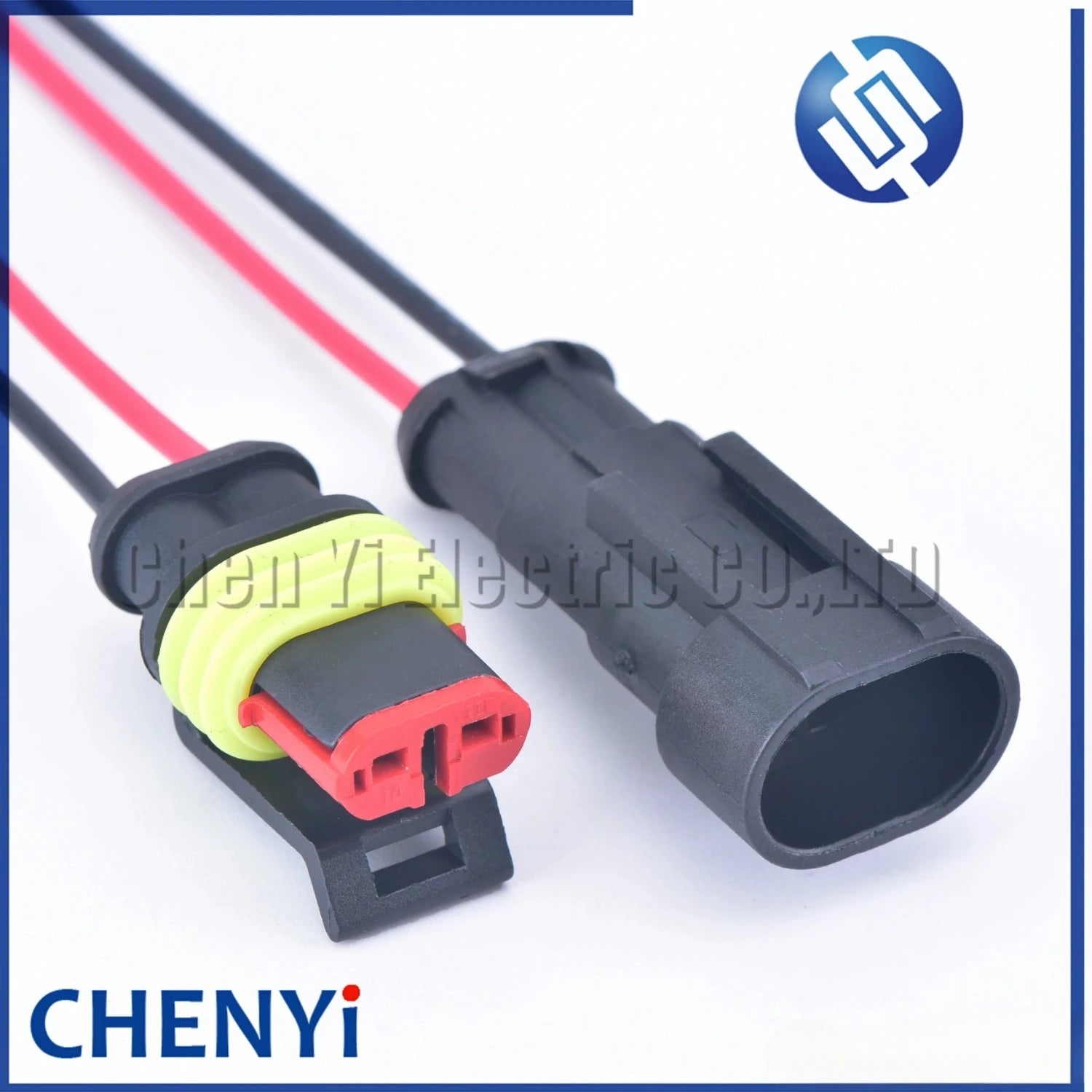 2 Pin Atuo Waterproof Electrical Automotive Connector Plug For car 282104-1 282080-1 with 15cm 18AWG wire