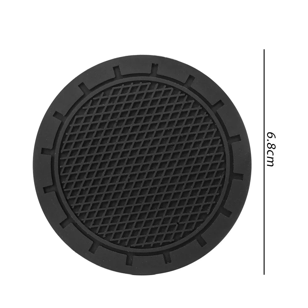 Car Cup Holder Anti-Slip Insert Coaster Mat Auto Cup Holder Soft Rubber Anti-skid Drink Cup Bottle Mat Car Interior Accessories