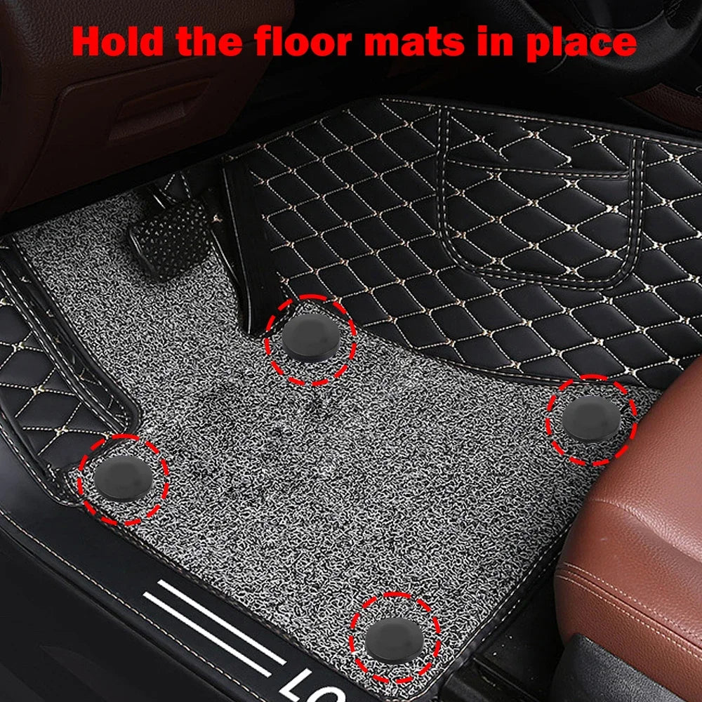 Universal Car Floor Mat Anti-Skid Fixer Grips Double Layer Fixed Clips Set Arpet Fixing Clamps Buckle Fixer Interior Accessories