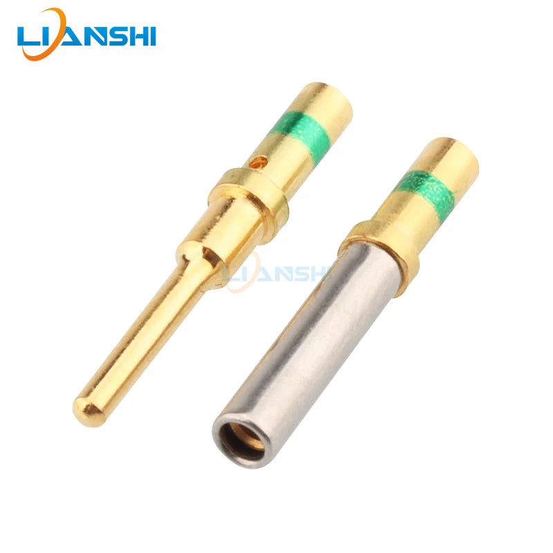 50pcs 0462-209-1631 Wiring automotive terminals 0460-215-1630 Gold Plated Stainless Steel 16-20AWG Deutsch Crimp Solid Terminal