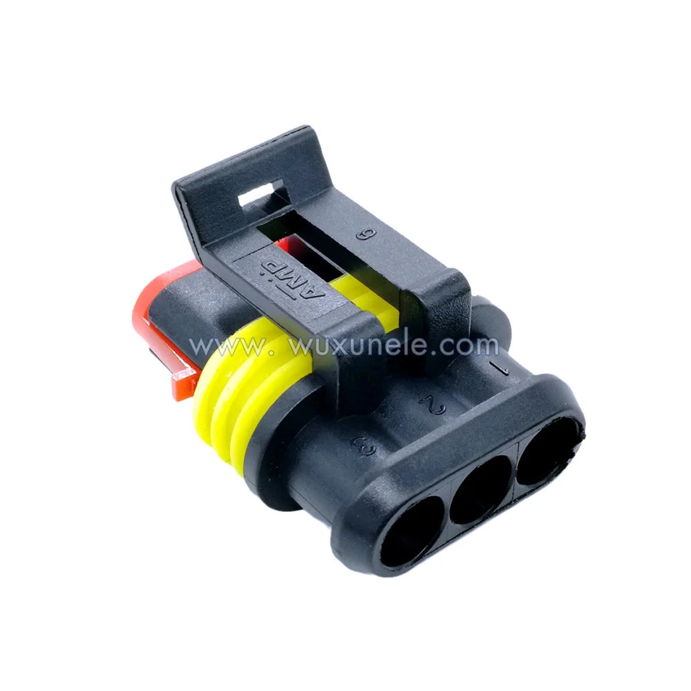 50 Sets 3 Pin Automotive AMP 282087-1 Sealed Wire Connector