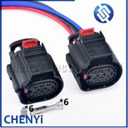 6 Pin Automotive waterproof connector Exhaust valve Throttle Wire harness plug 8V1973713 1823776 1823777 8V1 973 713