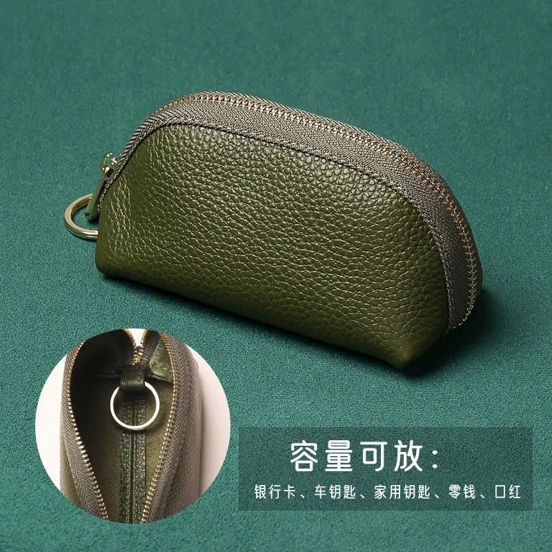 Car Leather Key Holder Minimalist Keychain Case Wallet Key Storage Case Protector Large-capacity Multifunctional Key Pouch Amagi