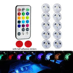 Mini Submersible LED Lights Small Underwater Tea Candles Waterproof with Remote Control for Vase Home Party Wedding Table Amagi