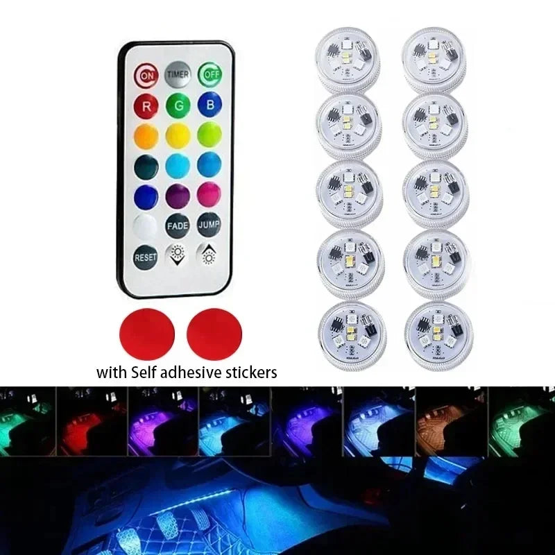 Mini Submersible LED Lights Small Underwater Tea Candles Waterproof with Remote Control for Vase Home Party Wedding Table Amagi