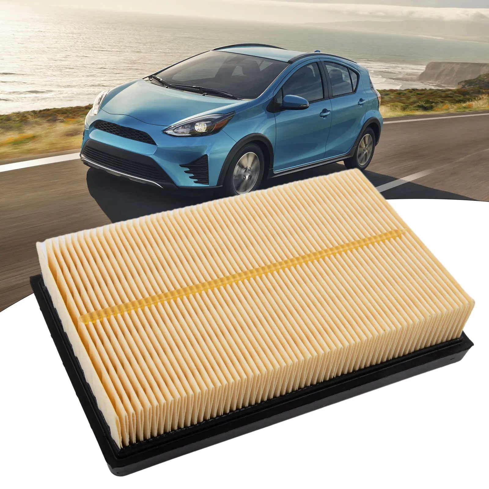 Car Engine Air Filter For Toyota PriusXW50 17801-0M040 17801-21060 17801-0M030 Air Cleaner Diesel Engine High Flow Intake