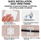 250/500/1000PCS Self-Adhesive Cable Tie Mounts, Strong Sticky Base Wire Holder Clips for Wall Fixing, Cable Routing Management