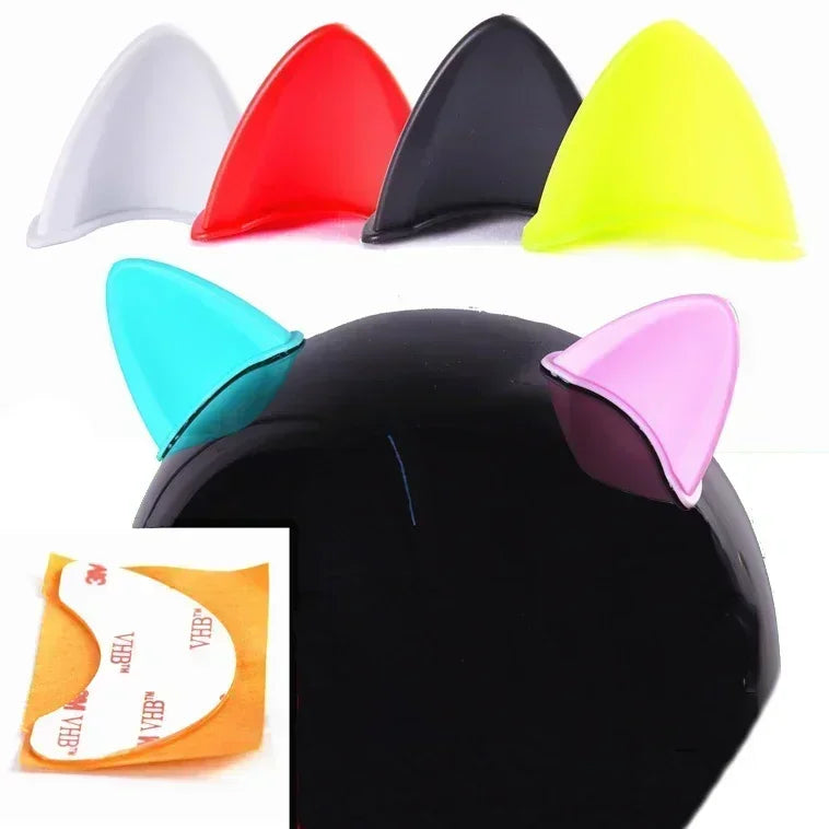 2pcs Motorbike Helmet Accessories Cat Ears Accessories Electric Car Children's Helmet Cartoon Modelling Cute Helmet Amagi