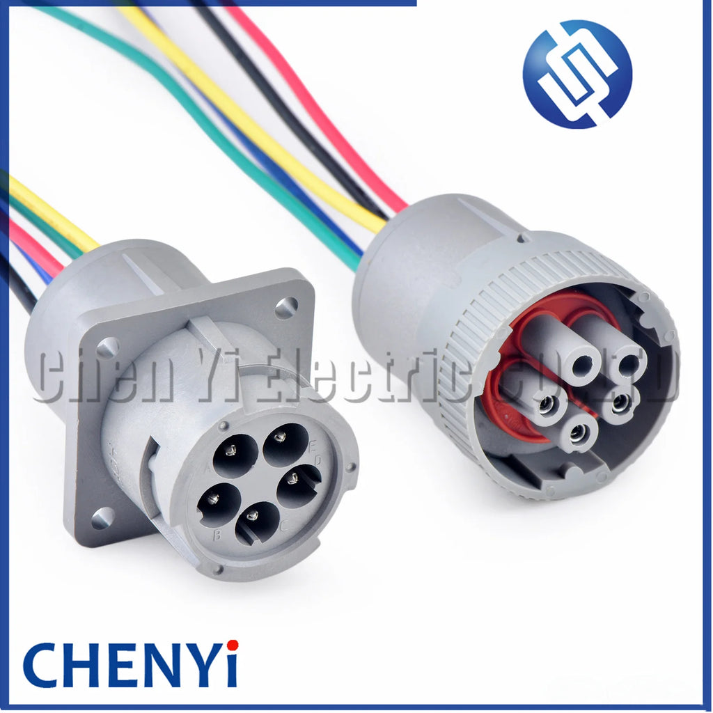 DEUTSCH Gray 5 Pin Waterproof connector HD16-5-16S HD10-5-16P HD10 1.5 Series Flame Retardant diagnosis Plug With pins