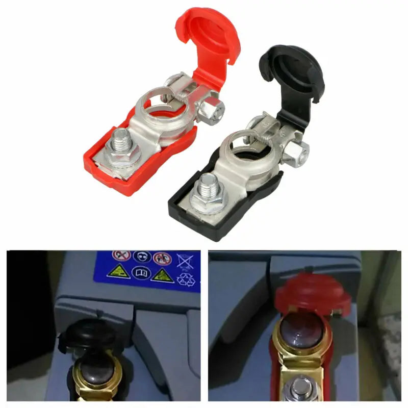 2X Auto Battery Terminal Cable Clamp Negative Positive Top-Post For Toyota Car Cable Connector Battery Main Cable Top Post Clamp