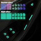 Car Luminous Button Stickers Auto Door Window Lifter Switch Decals Night Glowing Cars Interior Stickers Car Interior Decorations