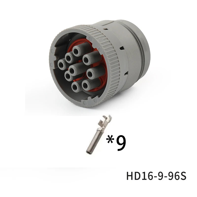 Suitable for Deutsch type connector 9-core diagnostic interface HD16-9-96S waterproof connector HD10-9-1939P-P080