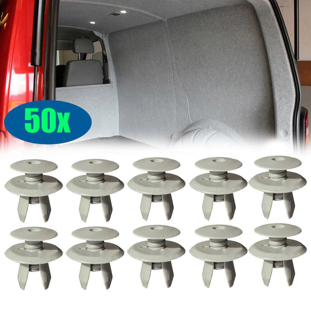 50Pcs Car Trim Panel Lining Clips For T4 T5 Door Panel Holder Grey 701867299 Plastic Holder Clip Car Interior Clips