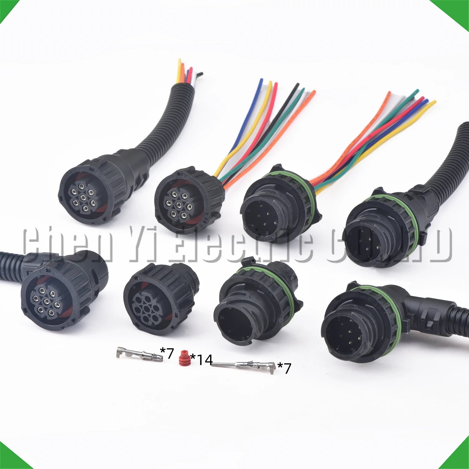 7-Pin Wire Harness Automobile Waterproof Truck Light Oxygen tail light sensor