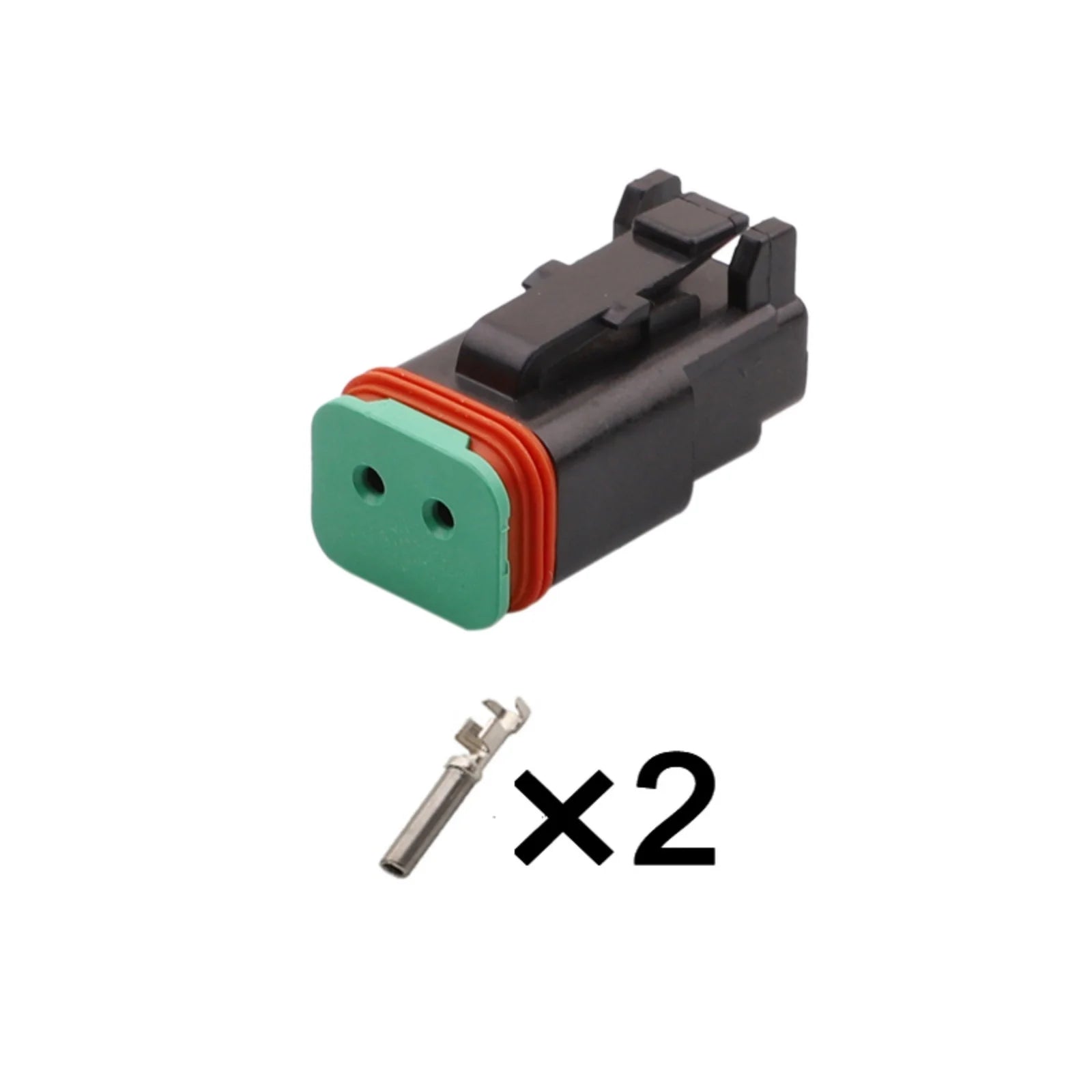 2-PIN Automotive Waterproof Sockets Car 1.6mm Male Female Wiring Harness Connector with Wires Black DT04-2P-E004 DT06-2S-P012