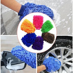 Ultra-Soft Microfiber Car Wash Gloves 20/1Pack - Double-Sided Coral Fleece Cleaning Mitts For Auto Detailing Maintenance Tools