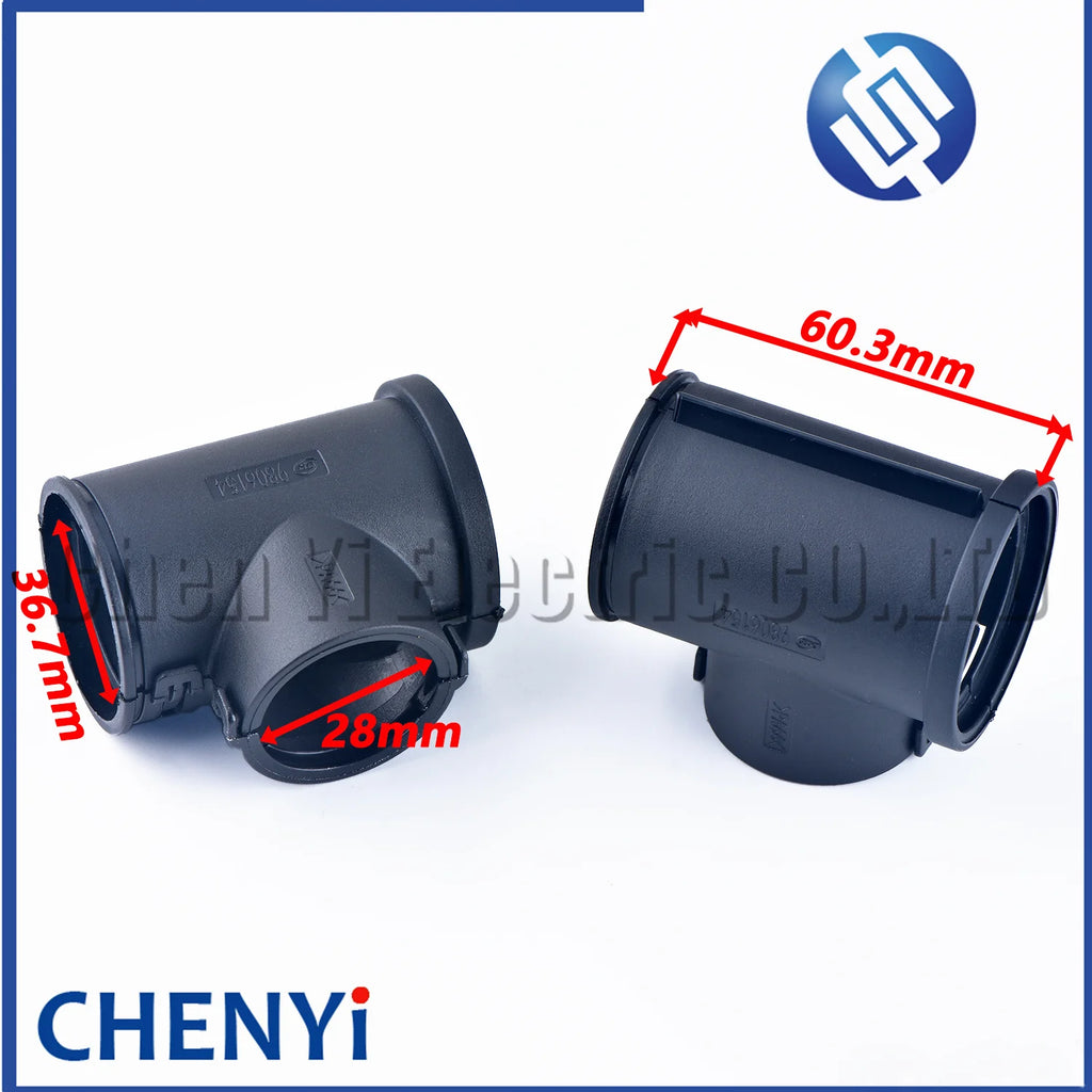 Auto waterproof wire harness connector bellows buckle manifolds 36*36*30 T-tee Corrugated pipe clamp clasp cover 9806154