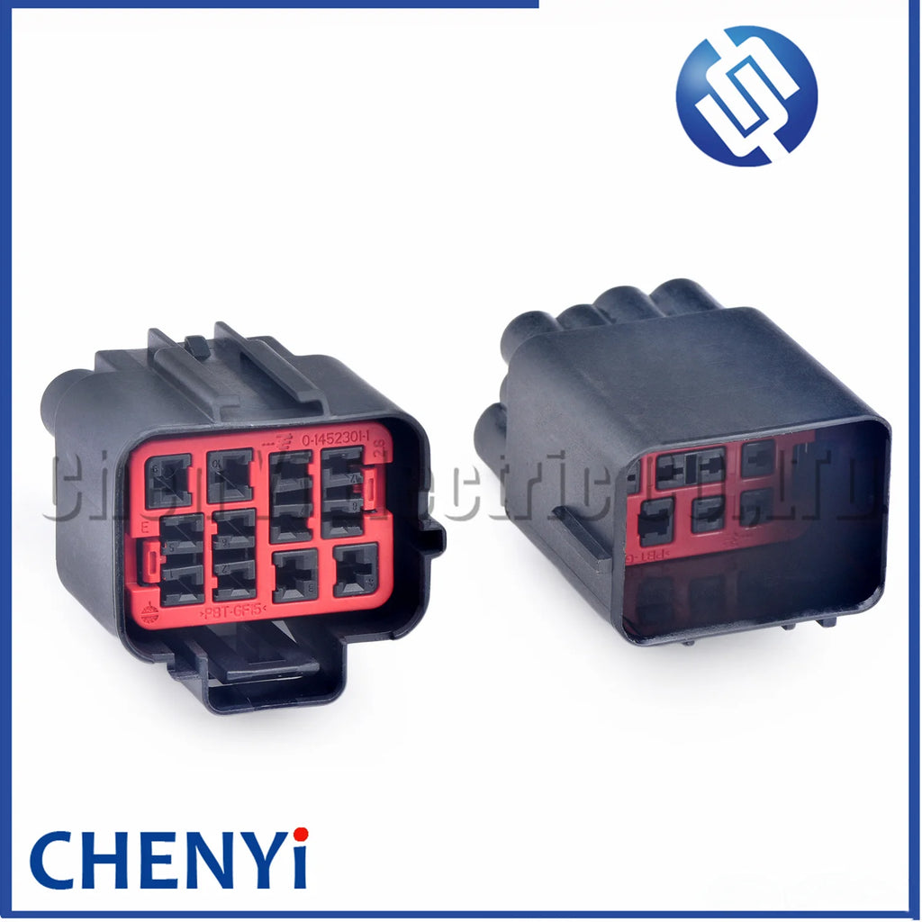 12 Pin Auto waterproof connector parking sensor Headlight assembly harness plug 145229-1 1452303-1 For Ford Volvo Cadillac Jeep
