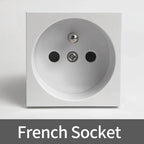 Fireproof 13A Wall Outlet 8mm Stainless Steel UK/EU/US/FR Universal Power Socket Single/Double Gang DIY