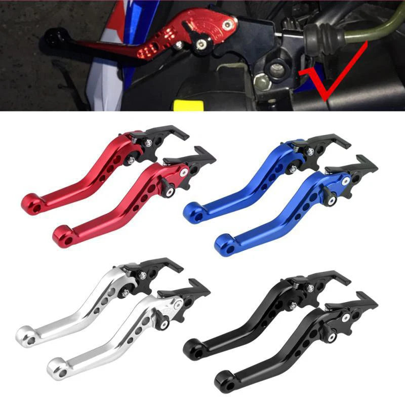 1Pair Motorcycle Brake Handle Motorbike Modification CNC Clutch Drum Brake Lever Handle Adjustable Modification Handlebar Set