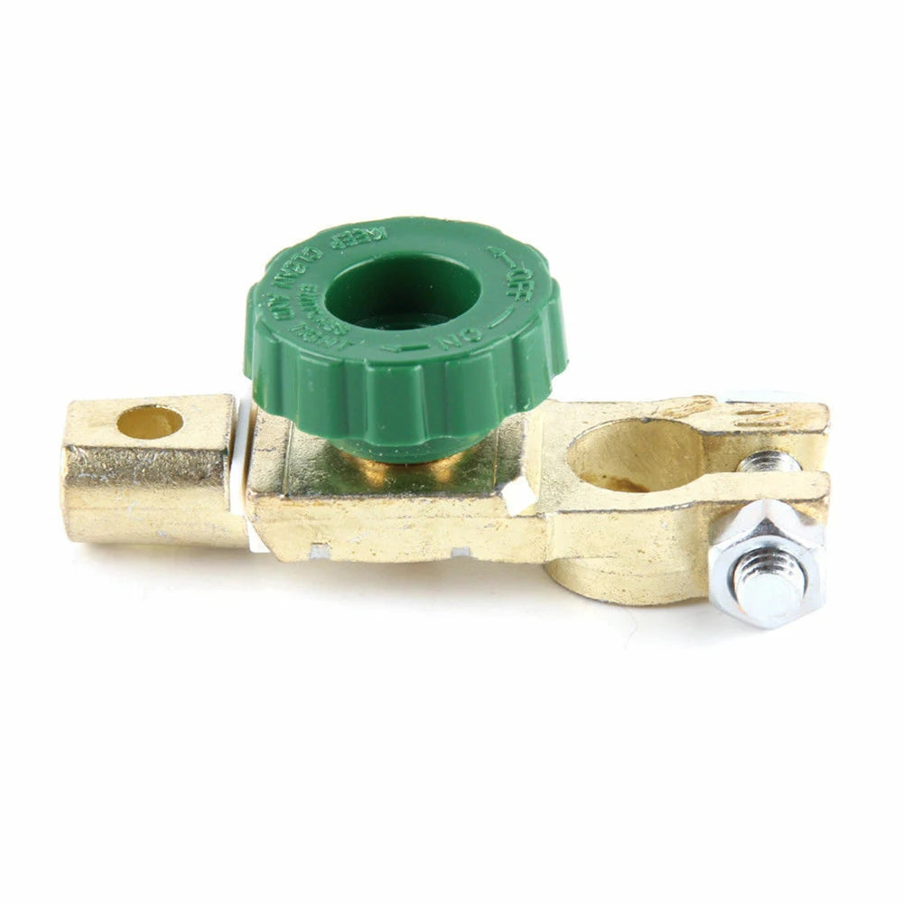 1PCS Heavy Duty Battery Disconnect Isolator Cut Off Switch 12V 24V Green 17MM  Fits Standard Negative Terminal Car Parts