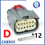 12 Pin Auto waterproof connector car headlight wire harness connector 33472-1260 33472-1259 33472-1206 33472-1207 For GM Ford