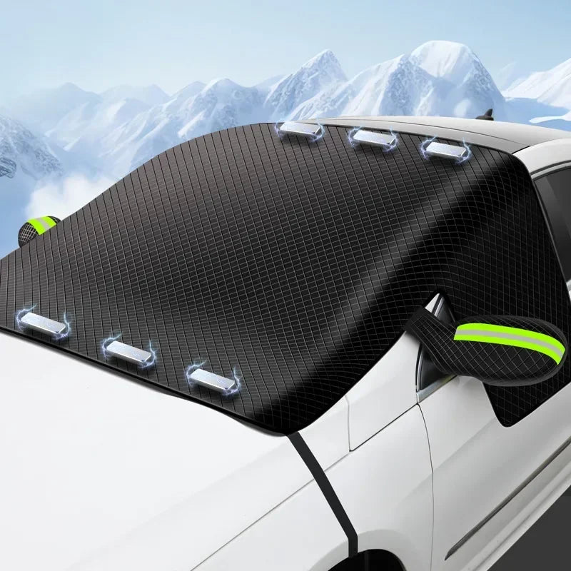 Thickened Car Snow Shield - Front Windshield Winter Frost-Proof Cover, Winterproof Car Clothing, Windshield Snow Shield Amagi