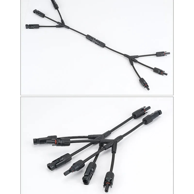 1/5/20/100 Sets DC PV Y Branch Photovoltaic Solar Connector 1000V 30A Male Female 3-Way 4-Way 5-Way Plug 1 To 2/3/4 Adapter