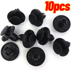 50/10pcs Diameter 8mm Black Plastic Auto Fasteners Rivets Clips Vehicle Car Bumper Door Panel Fender Liner Clips Retainer