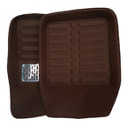 Universal PU Leather Car Floor Mats - 5-Piece Full Set Anti-Slip Vehicle Foot Rugs All-Weather Protection Fits Duster Tool Amagi