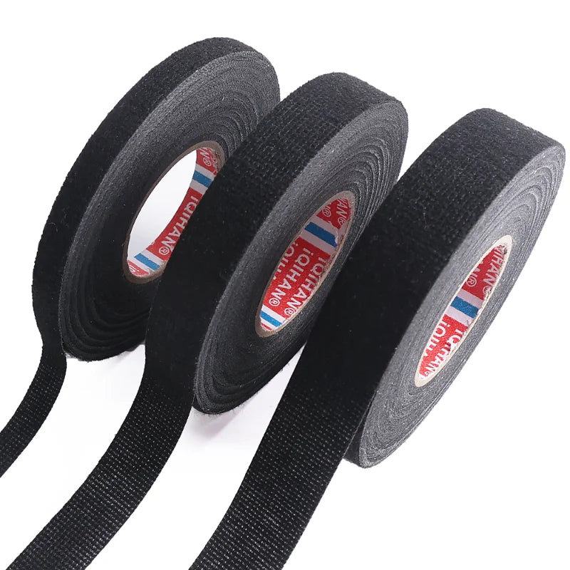 Electrical Insulating Tape Heat Resistant Harness Tape 8/15/19MM Car Cable Harness Wiring Loom Protection Waterproof Tape