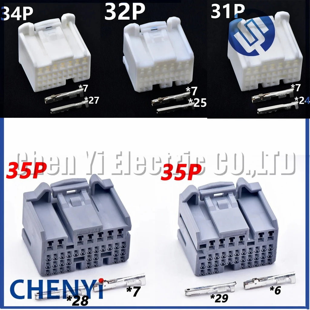 167 Pin PCB Mount Header Right Angle Wire-to-Board Connector ECU plug 1612435-1 1123337-1 1123339-1 1123341-1 For Toyota Honda