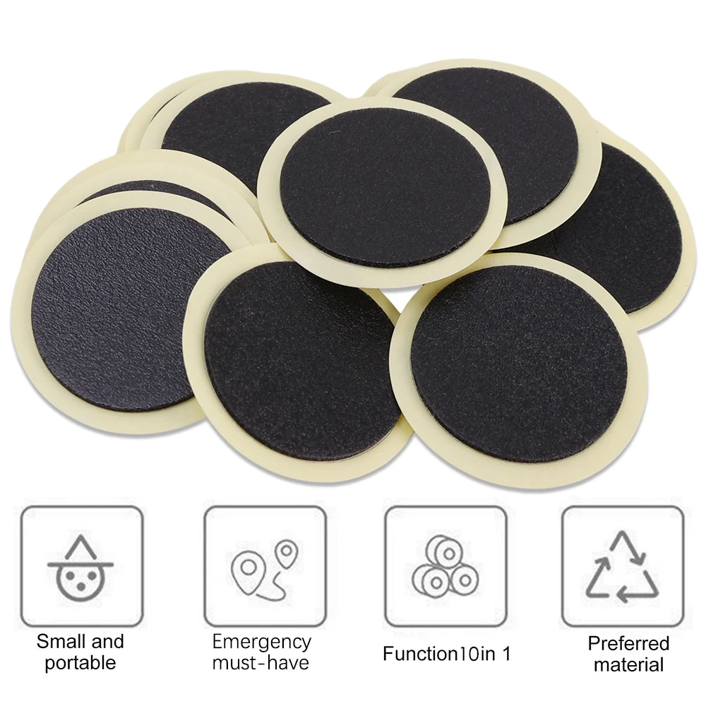 Bicycle Tire Repair Patch Glue-Free Adhesive Quick Repairing Tyre Protection Patch for Mountain Road Bike Inner Tyre Repair Pads