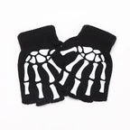 Winter Half Finger Gloves Knitted Fingerless Mittens Warm Cuff With Thumb Hole Stretchy Short Hand Warmer For Men Women Amagi
