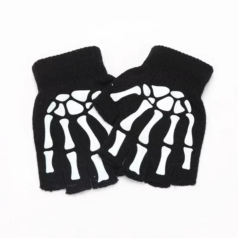 Winter Half Finger Gloves Knitted Fingerless Mittens Warm Cuff With Thumb Hole Stretchy Short Hand Warmer For Men Women Amagi