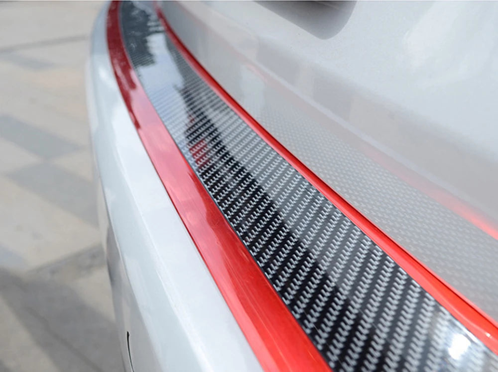 Car Stickers Anti Scratch Door Sill Protector Rubber Strip Carbon Fiber Threshold Protection Bumper Film Styling  Accessories