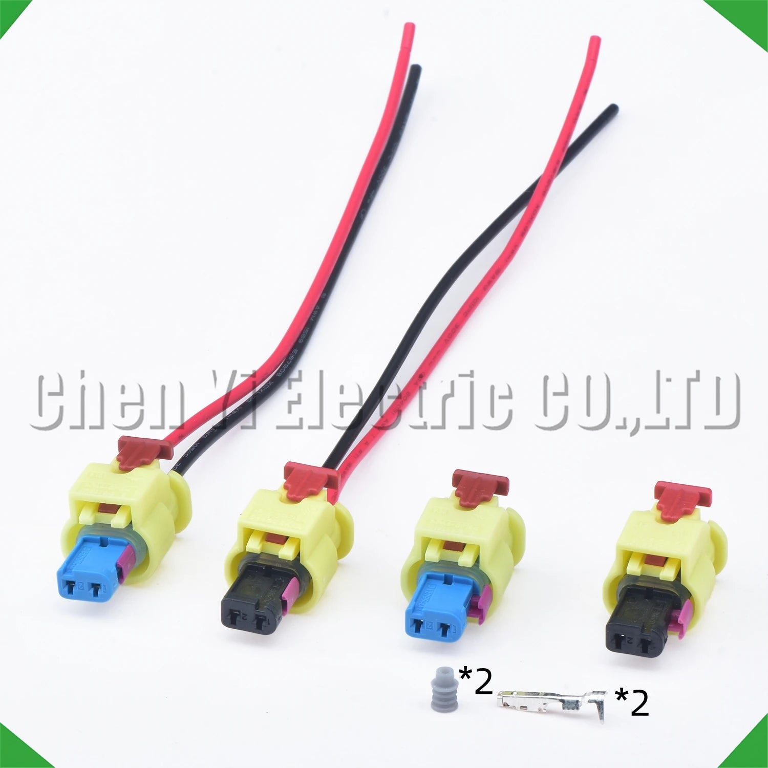 2 pin waterproof connector camshaft vvt solenoid valve sensor plug 6r0973323 1718648-3 ...