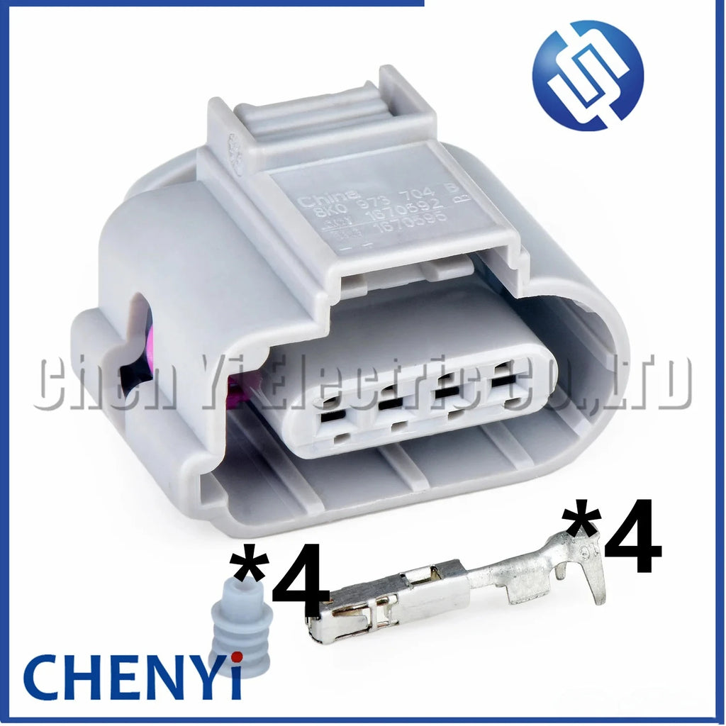 4 Pin Automotive waterproof connector wire harness plug 8K0973704B 8K0 973 704B replaceable 6X0973704G 6X0 973 704G