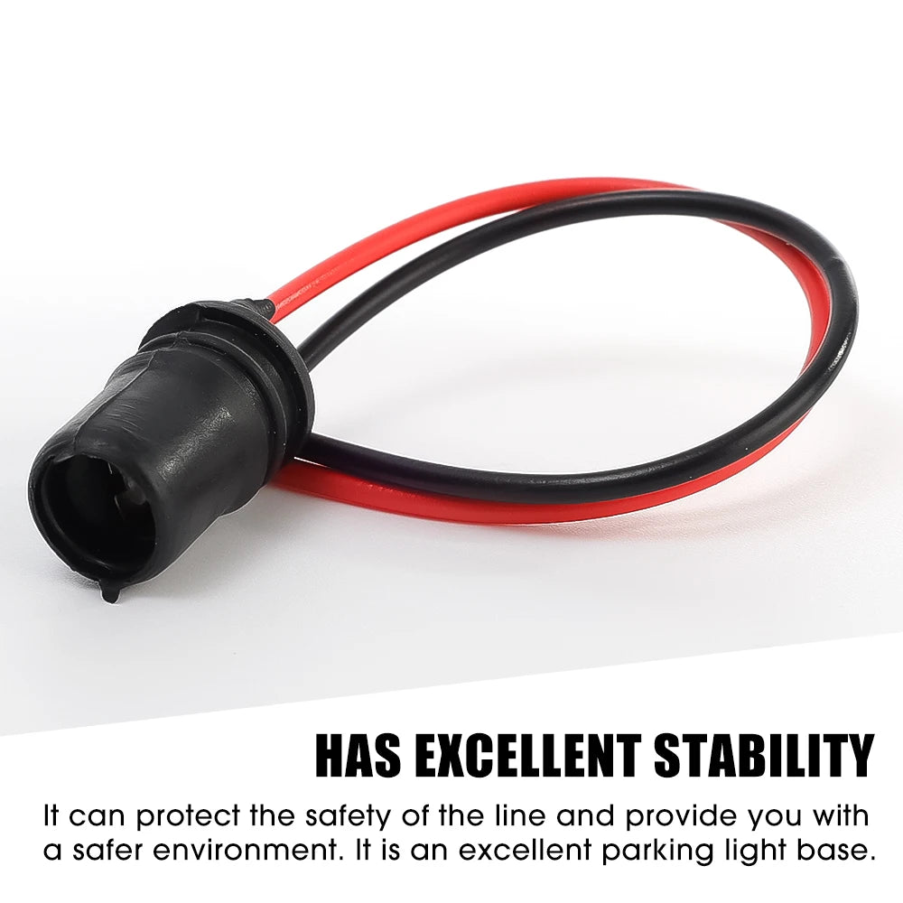 T10 W5W Lamp Holder Light Bulb Socket Car Motorcycle Rubber Connector Holder Extension LED Lamp Bulb Base Holder Wire Adapter