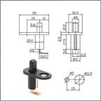 1/2pcs Car Interior Door Light Lamp Switch Vehicle Button Door Switch Door Light Switch Button Black Door Panel Induction Switch