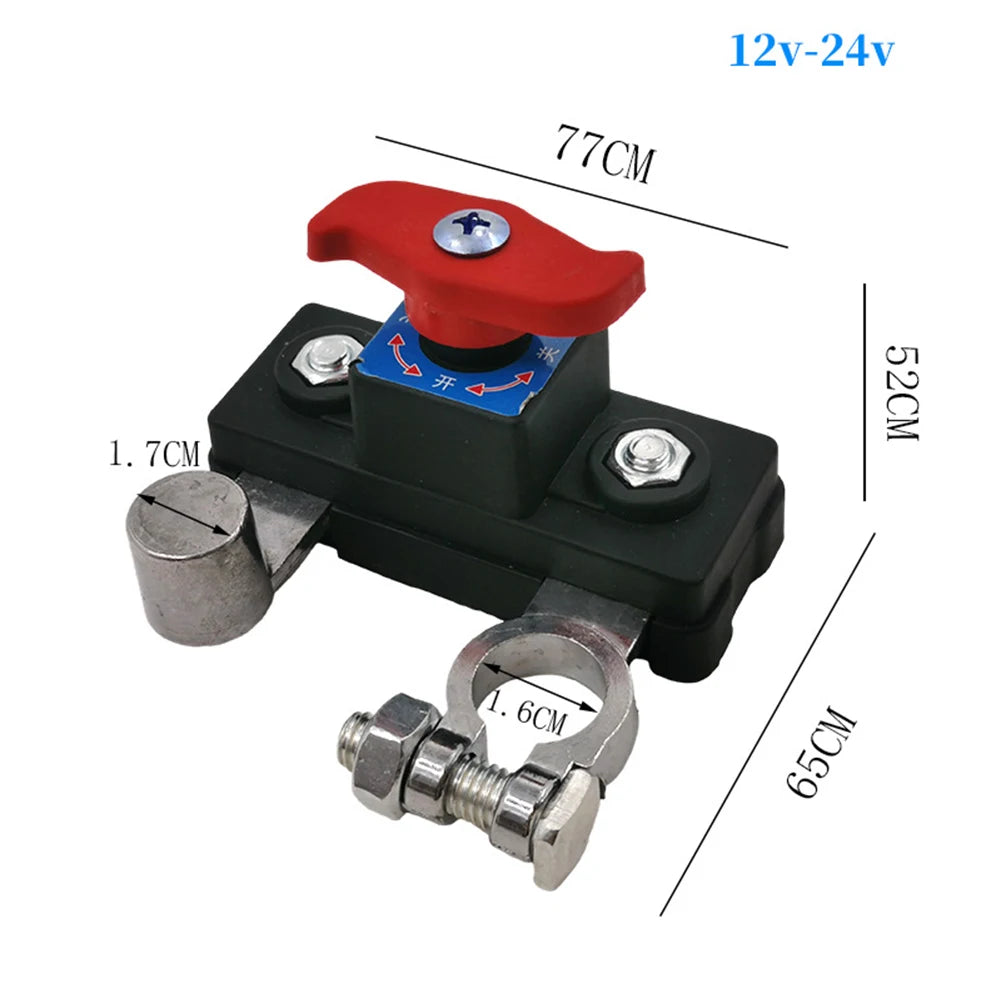12V/24V Car  Battery Cut Off Switch  Disconnect Isolator Cut-off  Power Cutoff Switch Anti-Leakage  Switch Bidirectional Joint